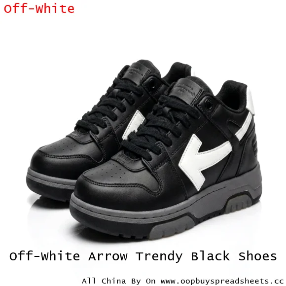 Off-White Arrow Trendy Black Shoes