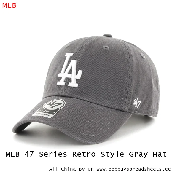 MLB 47 Series Retro Style Gray Hat