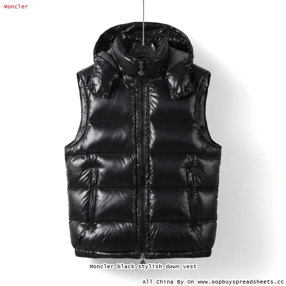 Moncler black stylish down vest