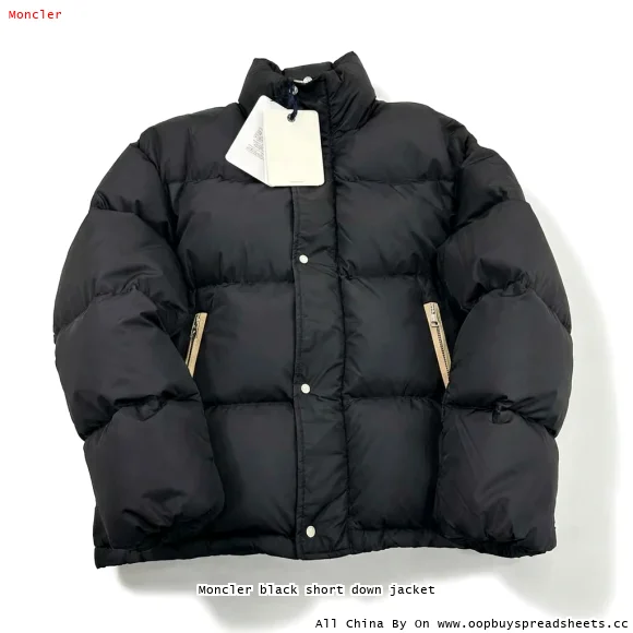 Moncler black short down jacket