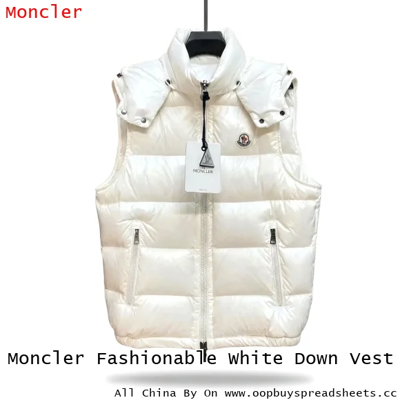 Moncler Fashionable White Down Vest