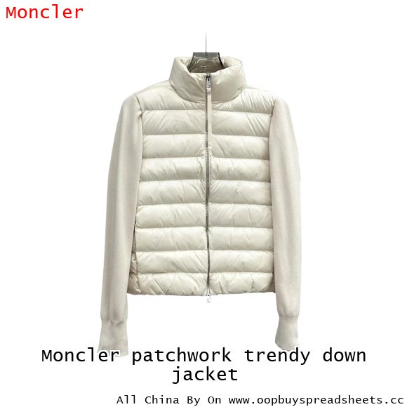 Moncler patchwork trendy down jacket