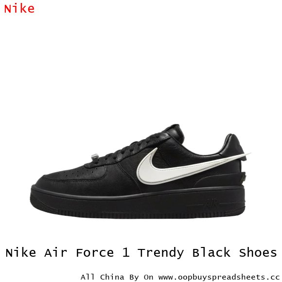 Nike Air Force 1 Trendy Black Shoes