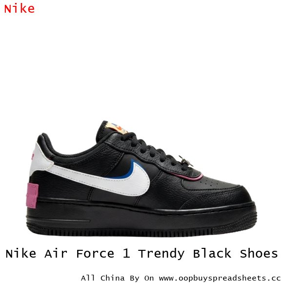 Nike Air Force 1 Trendy Black Shoes