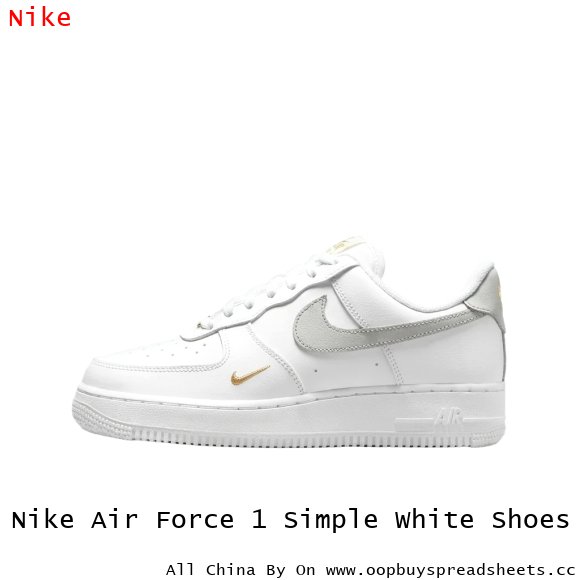 Nike Air Force 1 Simple White Shoes
