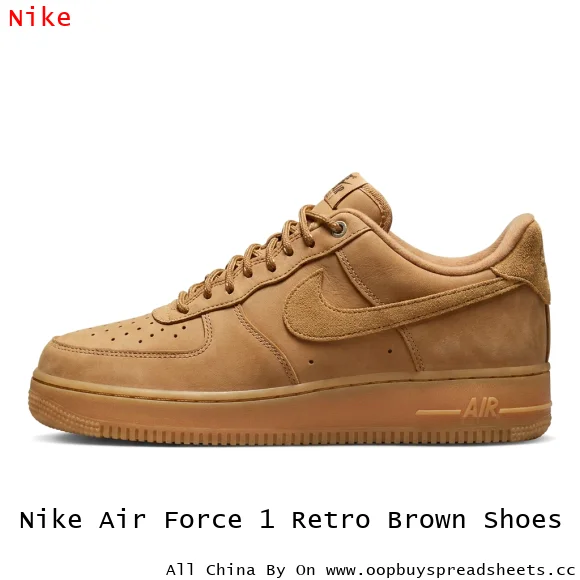 Nike Air Force 1 Retro Brown Shoes