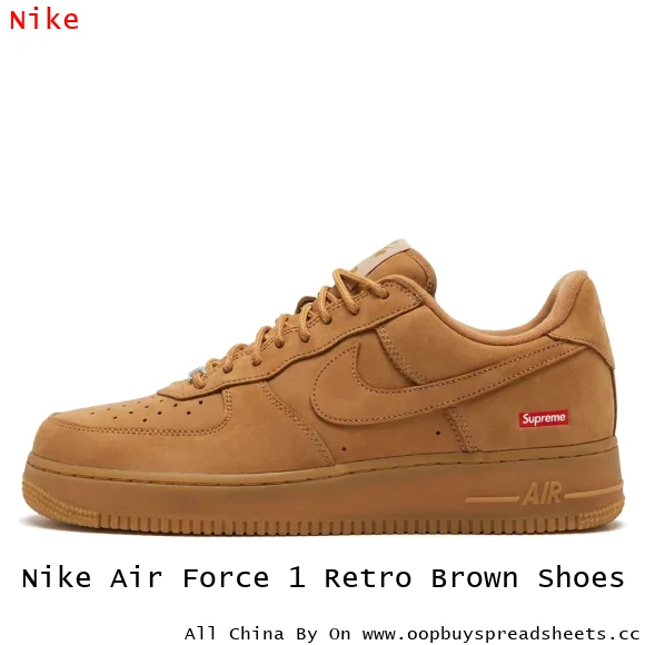 Nike Air Force 1 Retro Brown Shoes