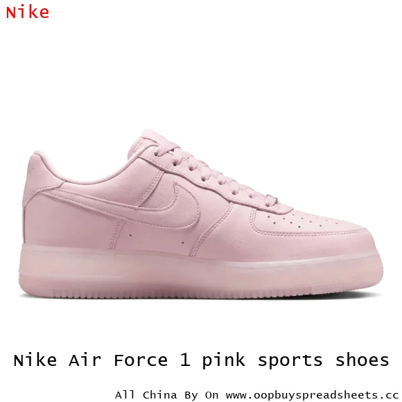 Nike Air Force 1 pink sports shoes