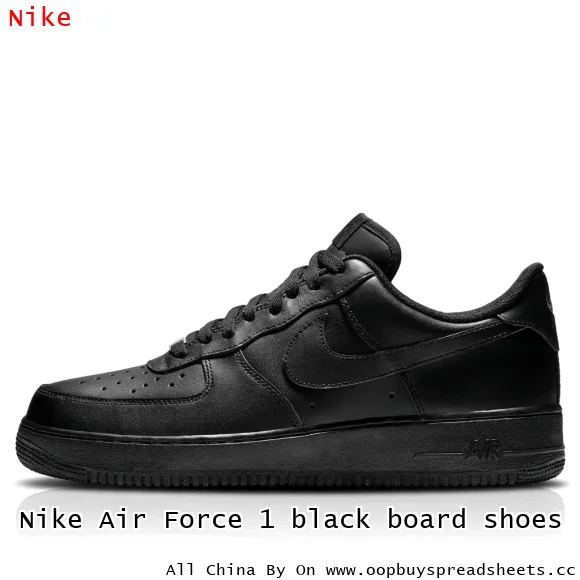 Nike Air Force 1 black board shoes