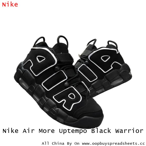 Nike Air More Uptempo Black Warrior