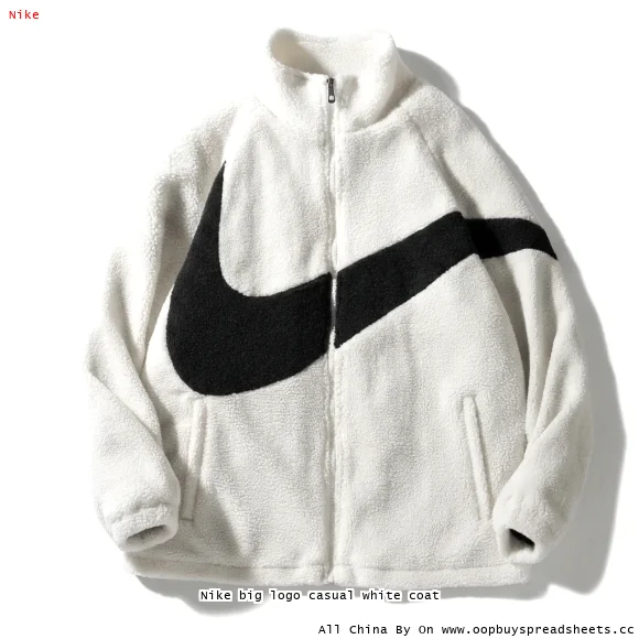 Nike big logo casual white coat