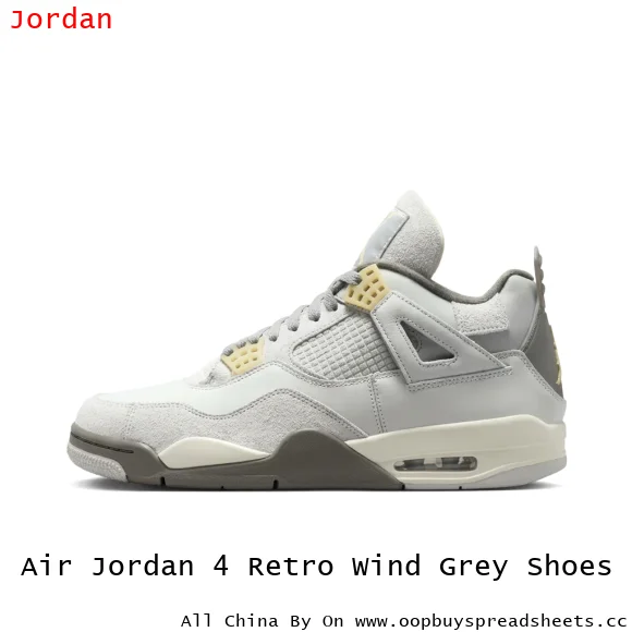 Air Jordan 4 Retro Wind Grey Shoes