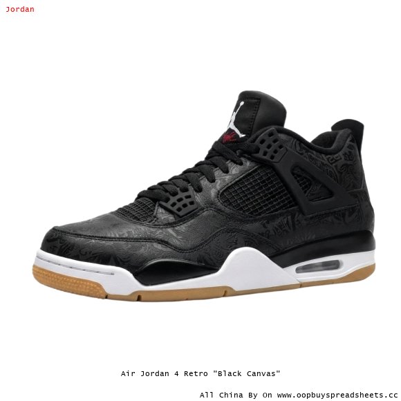 Air Jordan 4 Retro "Black Canvas"