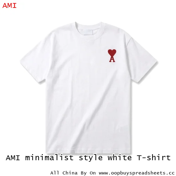 AMI minimalist style white T-shirt