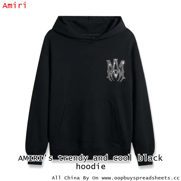 AMIRI's trendy and cool black hoodie