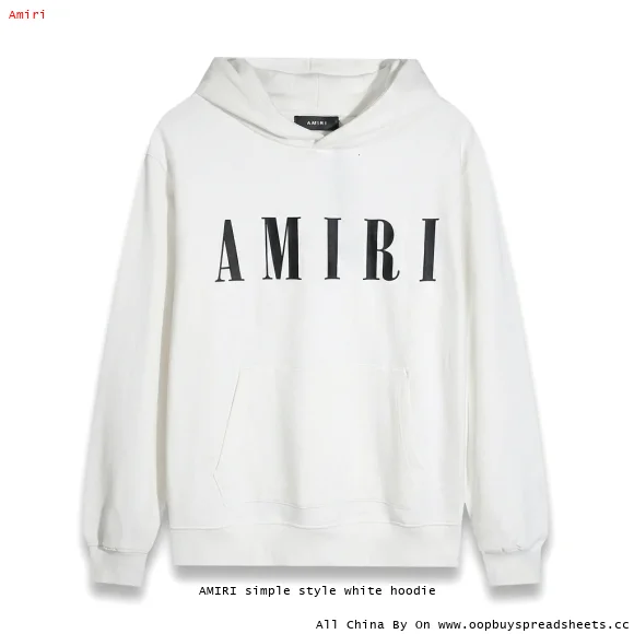 AMIRI simple style white hoodie
