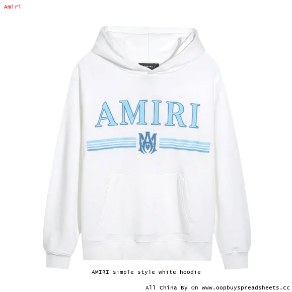 AMIRI simple style white hoodie