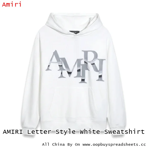 AMIRI Letter Style White Sweatshirt