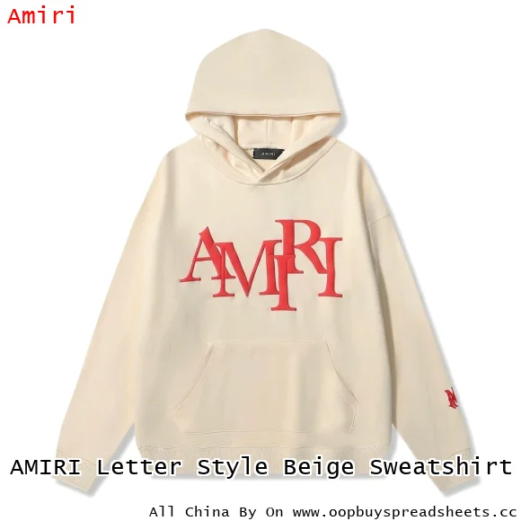AMIRI Letter Style Beige Sweatshirt