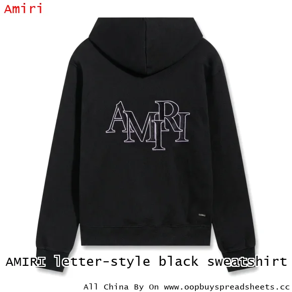 AMIRI letter-style black sweatshirt