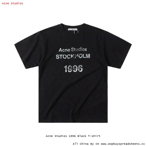 Acne Studios 1996 Black T-shirt