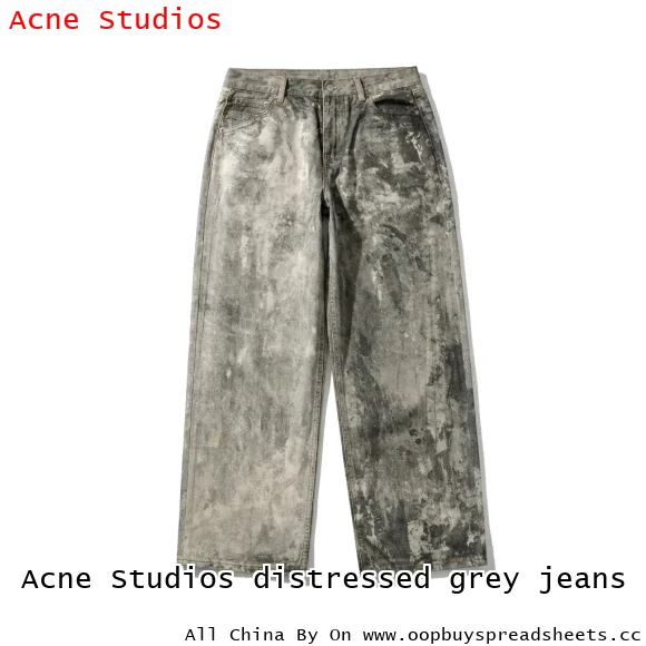 Acne Studios distressed grey jeans