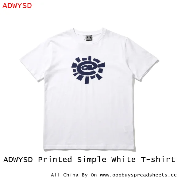 ADWYSD Printed Simple White T-shirt