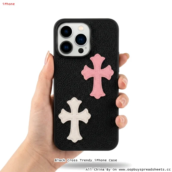 Black Cross Trendy iPhone Case