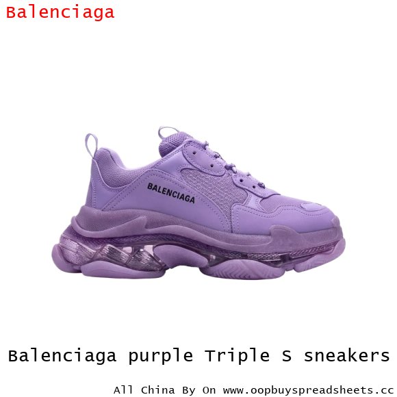 Balenciaga purple Triple S sneakers