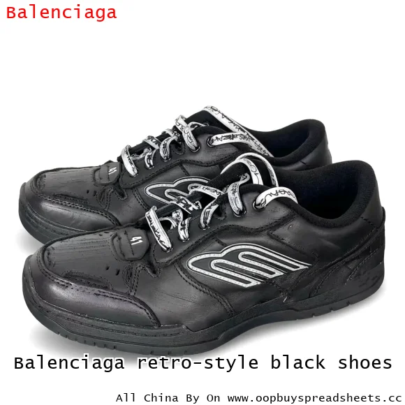 Balenciaga retro-style black shoes