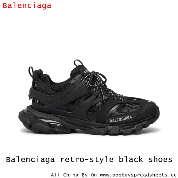 Balenciaga retro-style black shoes