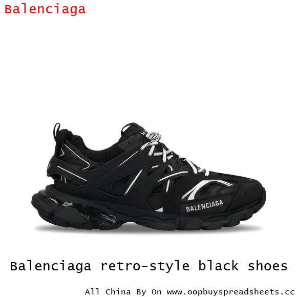 Balenciaga retro-style black shoes