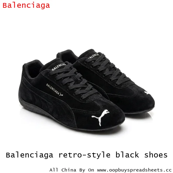 Balenciaga retro-style black shoes