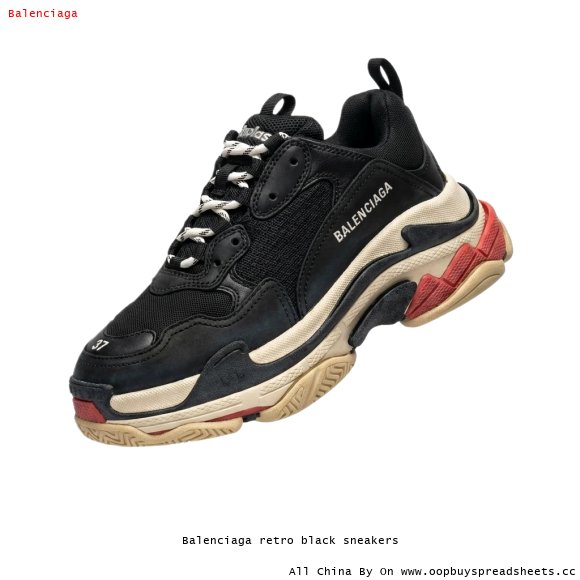 Balenciaga retro black sneakers