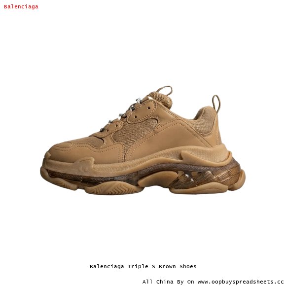 Balenciaga Triple S Brown Shoes