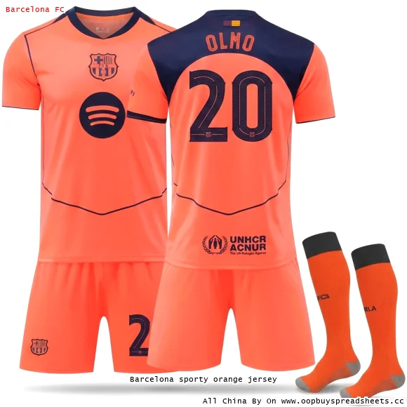 Barcelona sporty orange jersey