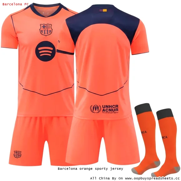 Barcelona orange sporty jersey
