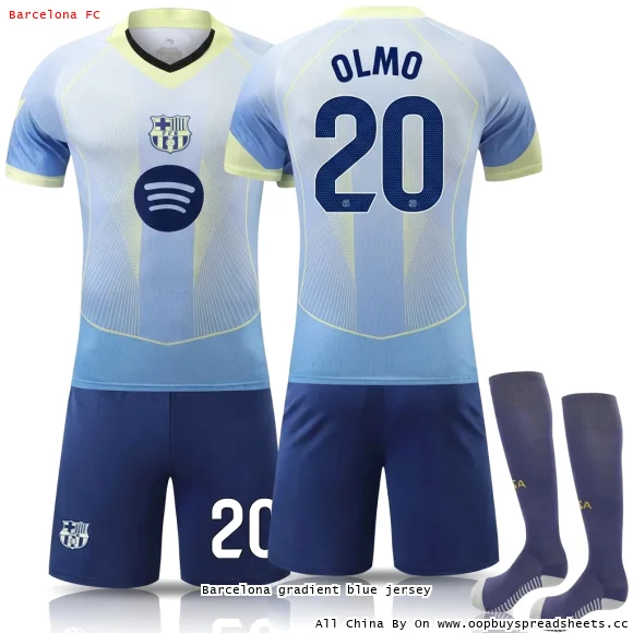 Barcelona gradient blue jersey