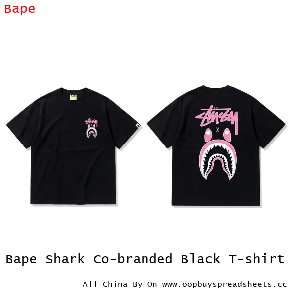Bape Shark Co-branded Black T-shirt