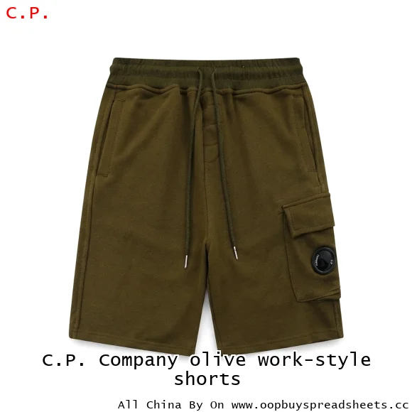 C.P. Company olive work-style shorts
