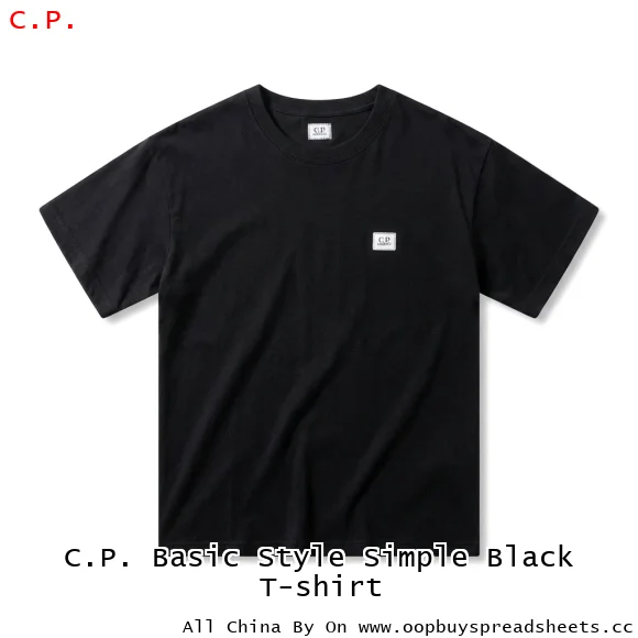 C.P. Basic Style Simple Black T-shirt