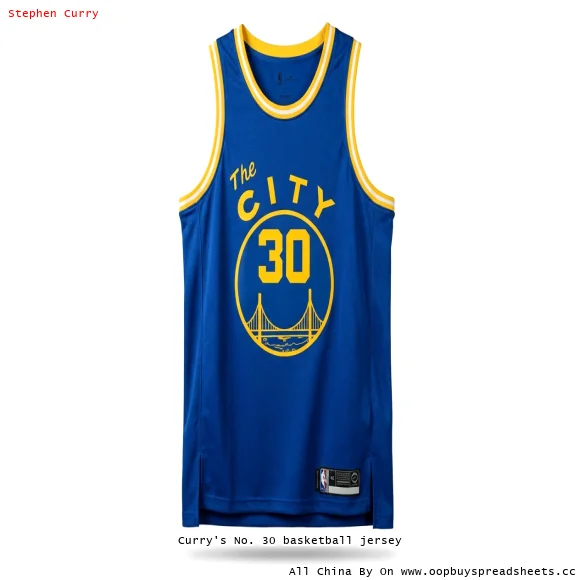 Curry's No. 30 basketball jersey