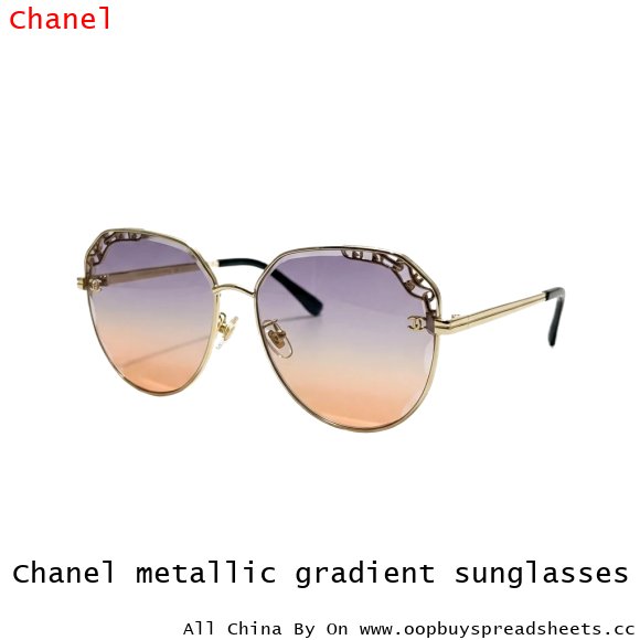 Chanel metallic gradient sunglasses