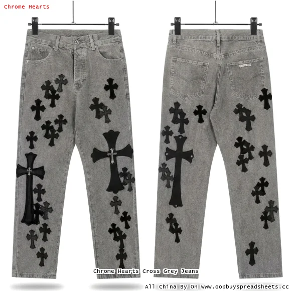 Chrome Hearts Cross Grey Jeans