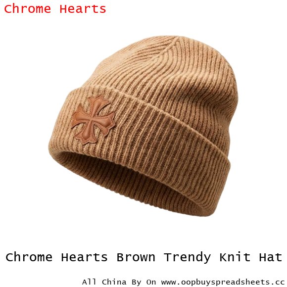 Chrome Hearts Brown Trendy Knit Hat