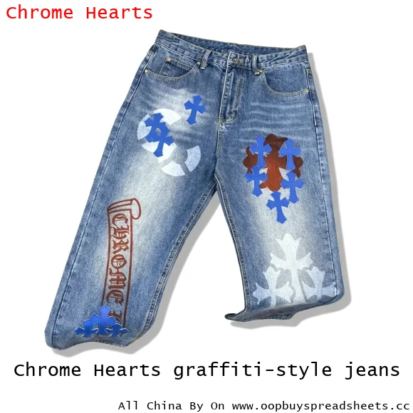Chrome Hearts graffiti-style jeans