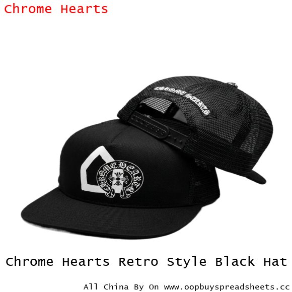 Chrome Hearts Retro Style Black Hat