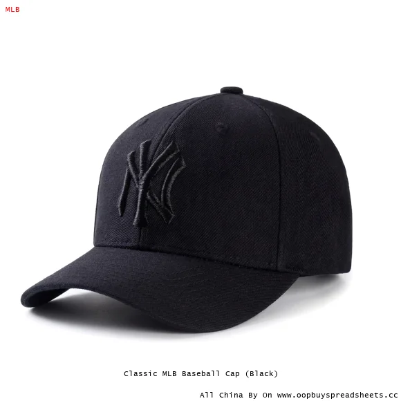 Classic MLB Baseball Cap (Black)