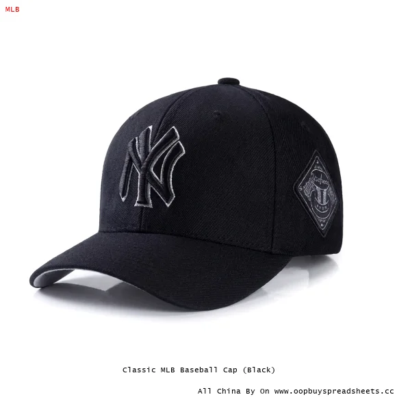 Classic MLB Baseball Cap (Black)