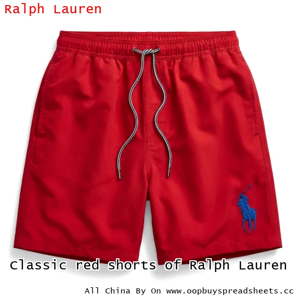 Classic red shorts of Ralph Lauren